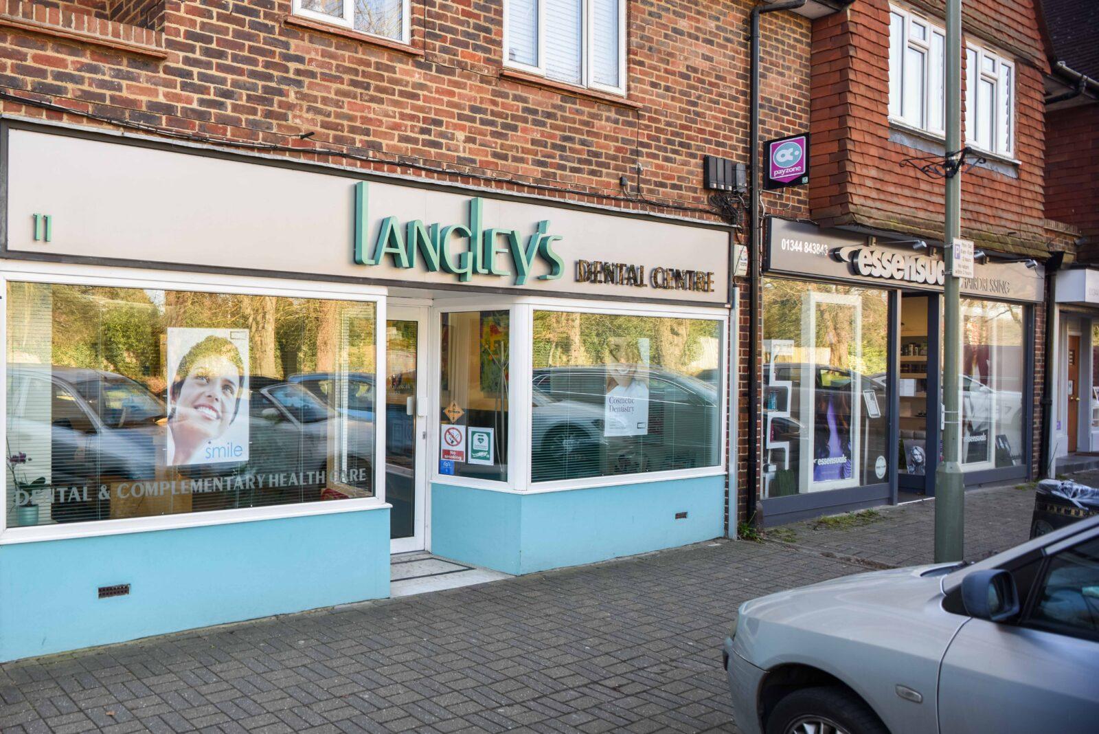 Langleys Dental shop front pavement